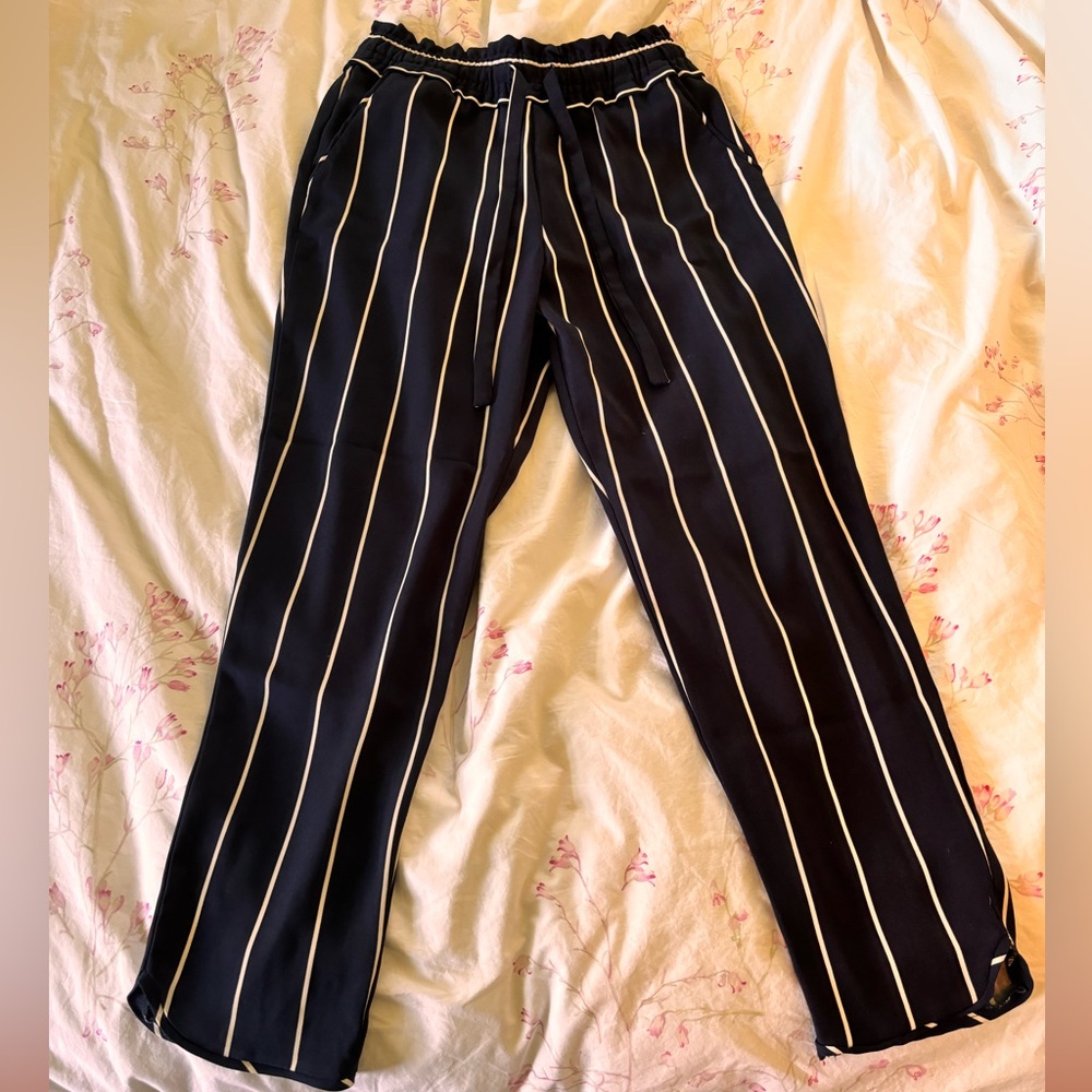 Zara striped loose fit pants